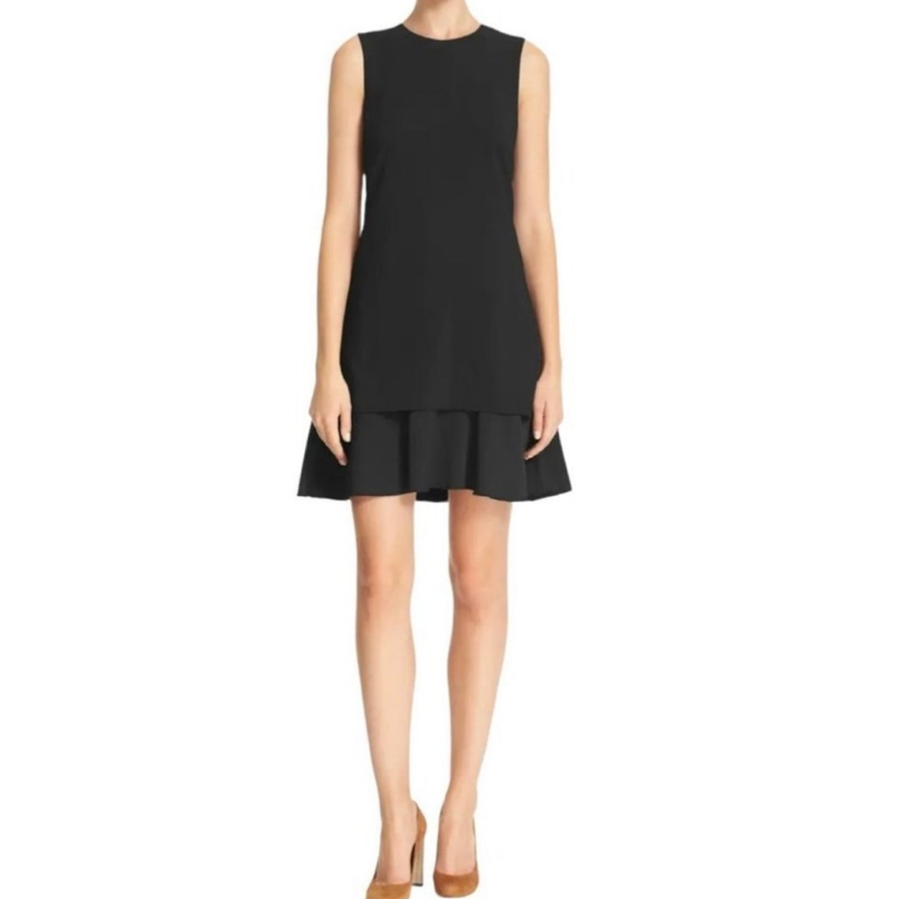 THEORY Black Malkan R Layered Tee Skirt Dress Size 2
